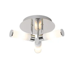 QAZQA Badezimmerlampen|Deckenleuchten Außen*Moderne Badezimmer-Deckenleuchte Chrom 3-flammig IP44 - Bath