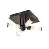 QAZQA Badezimmerlampen|Deckenleuchten Außen*Moderne Badezimmer-Deckenleuchte schwarz 4-flammig IP44 - Bath