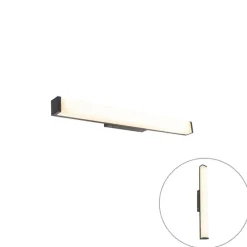 QAZQA Badezimmerlampen|Led-Wandleuchten*Moderne Badezimmerwandleuchte schwarz 62 cm IP44 - Cascada