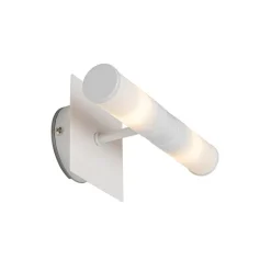 QAZQA Badezimmerlampen|Wandleuchten*Moderne Badezimmer-Wandleuchte weiß IP44 2-flammig - Bath