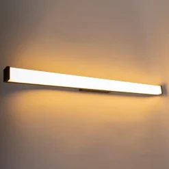 QAZQA Badezimmerlampen|Led-Wandleuchten*Moderne Badezimmer-Wandleuchte schwarz 92 cm IP44 - Cascada