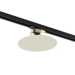 QAZQA Deckenstrahler|Aufbaustrahler*Moderne beige Deckenleuchte für Schienensystem 1-phasig 2-Lichter - Iconic Pulley