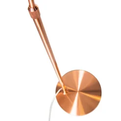 QAZQA Esszimmerlampen|Wohnzimmerlampen*Moderne Bogenlampe Kupfer mit weißem Schirm - Arc Basic