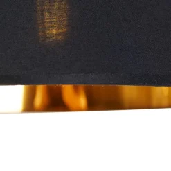 QAZQA Schlafzimmerlampen|Esszimmerlampen*Moderne Bogenlampe schwarz mit gold - Arc Basic