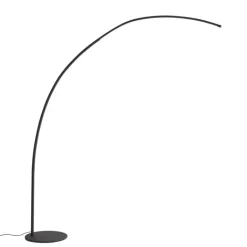QAZQA Wohnzimmerlampen|Led-Stehlampen*Moderne Bogenlampe schwarz inkl. LED mit Touch-Dimmer - Arlow
