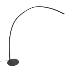 QAZQA Wohnzimmerlampen|Led-Stehlampen*Moderne Bogenlampe schwarz inkl. LED mit Touch-Dimmer - Arlow