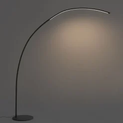 QAZQA Wohnzimmerlampen|Led-Stehlampen*Moderne Bogenlampe schwarz inkl. LED mit Touch-Dimmer - Arlow