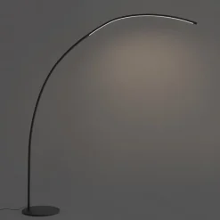 QAZQA Wohnzimmerlampen|Led-Stehlampen*Moderne Bogenlampe schwarz inkl. LED mit Touch-Dimmer - Arlow