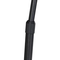 QAZQA Schlafzimmerlampen|Esszimmerlampen*Moderne Bogenlampe schwarz mit Duo-Schirm schwarz mit gold - XXL