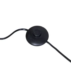 QAZQA Schlafzimmerlampen|Esszimmerlampen*Moderne Bogenlampe schwarz mit Duo-Schirm schwarz mit gold - XXL