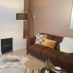 QAZQA Bogenlampen|Stehlampen*Moderne Bogenlampe Schwarz mit Schirm - Vinossa