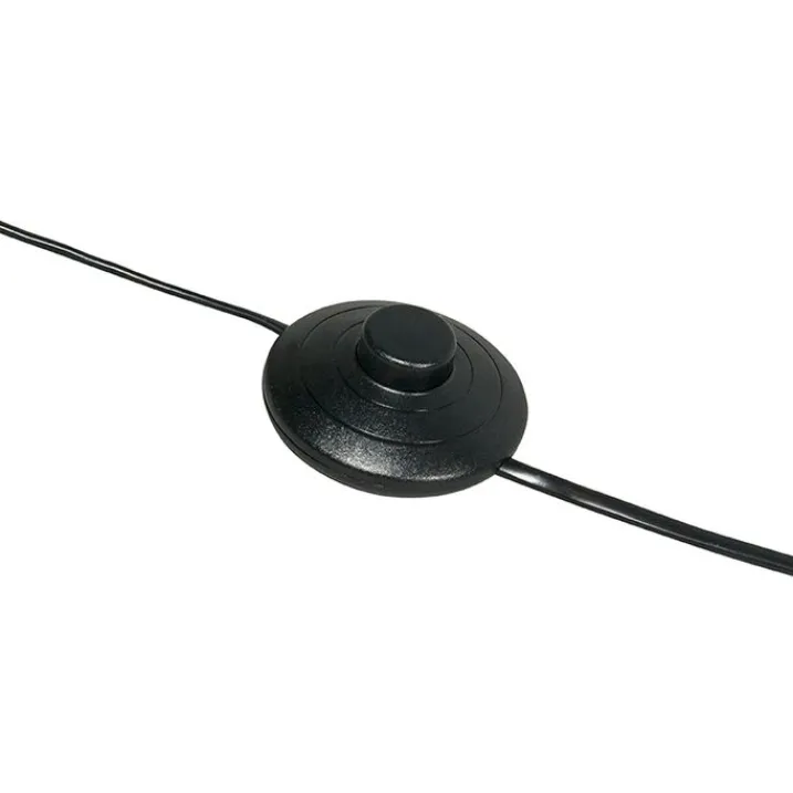 QAZQA Bogenlampen|Stehlampen*Moderne Bogenlampe Schwarz mit Schirm - Vinossa