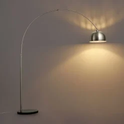 QAZQA Wohnzimmerlampen|Stehlampen*Moderne Bogenlampe Stahl verstellbar - Grande