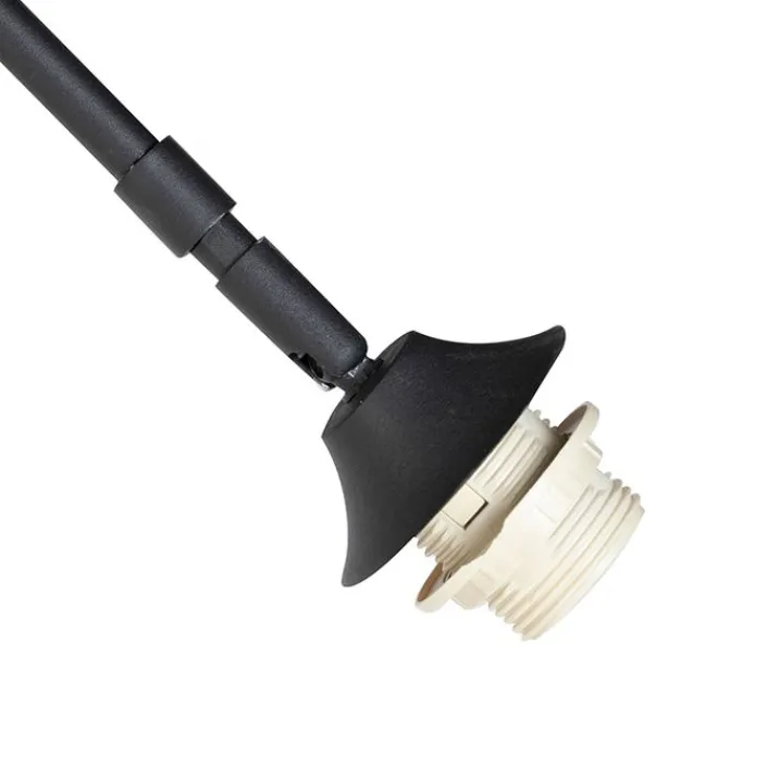 QAZQA Schlafzimmerlampen|Küchenlampen*Moderne Bogenleuchte schwarz mit Marmorsockel - XXL