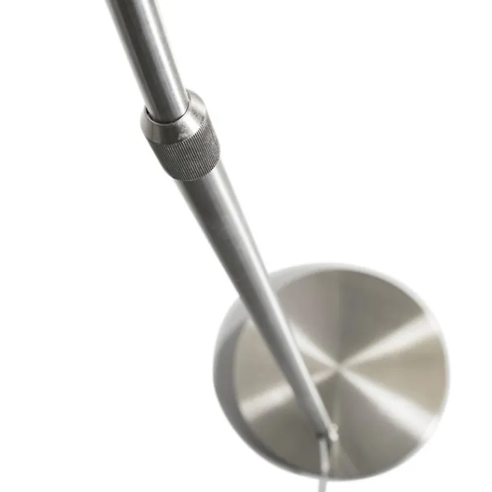 QAZQA Schlafzimmerlampen|Küchenlampen*Moderne Bogenleuchte Stahl XL verstellbar ohne Schirm