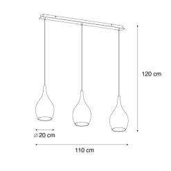 Paul Neuhaus Schlafzimmerlampen|Küchenlampen*Moderne Chrom-Pendelleuchte mit Rauchglas 3-flammig - Pilua