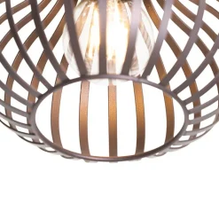 QAZQA Schlafzimmerlampen|Küchenlampen*Moderne Deckenlampe braun 18 cm - Sapphira