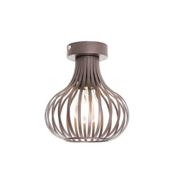 QAZQA Schlafzimmerlampen|Küchenlampen*Moderne Deckenlampe braun 18 cm - Sapphira