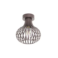 QAZQA Schlafzimmerlampen|Küchenlampen*Moderne Deckenlampe braun 18 cm - Sapphira