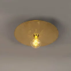 QAZQA Deckenleuchten|Wohnzimmerlampen*Moderne Deckenlampe Gold 40cm - Disque