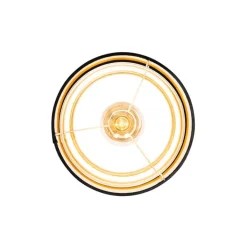 QAZQA Deckenleuchten|Wohnzimmerlampen*Moderne Deckenlampe Schwarz mit Gold - Elif