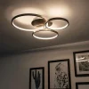 QAZQA Schlafzimmerlampen|Küchenlampen*Moderne Deckenleuchte aus Stahl inkl. LED und Dimmer - Rondas
