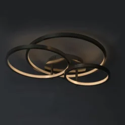 QAZQA Schlafzimmerlampen|Küchenlampen*Moderne Deckenleuchte aus Stahl inkl. LED und Dimmer - Rondas