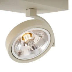 QAZQA Aufbaustrahler|Deckenstrahler*Moderne Deckenleuchte Beige G9 rund schwenk- und neigbar 2-flammig - Go