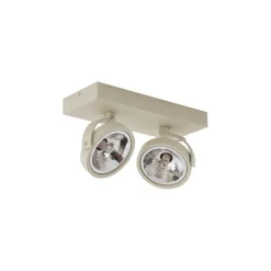 QAZQA Aufbaustrahler|Deckenstrahler*Moderne Deckenleuchte Beige G9 rund schwenk- und neigbar 2-flammig - Go