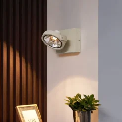 QAZQA Wandstrahler|Deckenstrahler*Moderne Deckenleuchte Beige G9 rund schwenk- und neigbar - Go