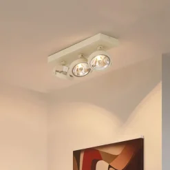 QAZQA Deckenstrahler|Aufbaustrahler*Moderne Deckenleuchte Beige G9 rund drehbar 3-flammig - Go