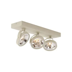 QAZQA Deckenstrahler|Aufbaustrahler*Moderne Deckenleuchte Beige G9 rund drehbar 3-flammig - Go