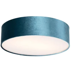 QAZQA Deckenleuchten|Wohnzimmerlampen*Moderne Deckenleuchte blau 40 cm - Drum