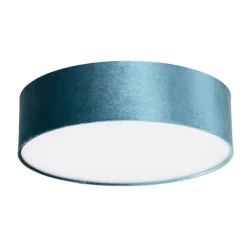 QAZQA Deckenleuchten|Wohnzimmerlampen*Moderne Deckenleuchte blau 40 cm - Drum