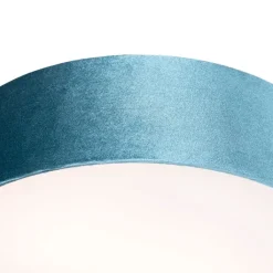 QAZQA Deckenleuchten|Wohnzimmerlampen*Moderne Deckenleuchte blau 40 cm - Drum
