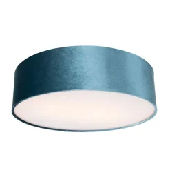 QAZQA Deckenleuchten|Wohnzimmerlampen*Moderne Deckenleuchte blau 40 cm - Drum