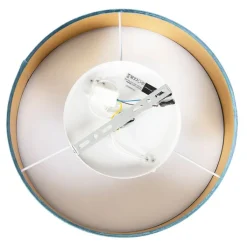 QAZQA Deckenleuchten|Wohnzimmerlampen*Moderne Deckenleuchte blau 40 cm - Drum