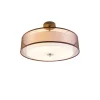 QAZQA Deckenleuchten|Wohnzimmerlampen*Moderne Deckenleuchte braun mit weiß 50 cm 3 Lichter - Drum Duo