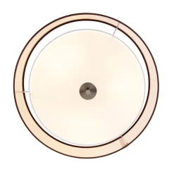 QAZQA Deckenleuchten|Wohnzimmerlampen*Moderne Deckenleuchte braun mit weiß 50 cm 3 Lichter - Drum Duo