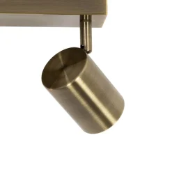 QAZQA Schlafzimmerlampen|Küchenlampen*Moderne Deckenleuchte Bronze 2-flammig verstellbar rechteckig - Jeana