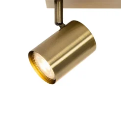 QAZQA Deckenstrahler|Aufbaustrahler*Moderne Deckenleuchte Bronze 3-flammig verstellbar rechteckig - Jeana