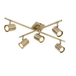 QAZQA Schlafzimmerlampen|Küchenlampen*Moderne Deckenleuchte Bronze 5-flammig verstellbar rechteckig - Jeana