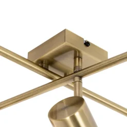 QAZQA Schlafzimmerlampen|Küchenlampen*Moderne Deckenleuchte Bronze 5-flammig verstellbar rechteckig - Jeana