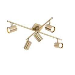 QAZQA Schlafzimmerlampen|Küchenlampen*Moderne Deckenleuchte Bronze 5-flammig verstellbar rechteckig - Jeana