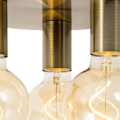 QAZQA Schlafzimmerlampen|Küchenlampen*Moderne Deckenleuchte Bronze rund - Facil