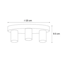 QAZQA Schlafzimmerlampen|Küchenlampen*Moderne Deckenleuchte Bronze rund - Facil
