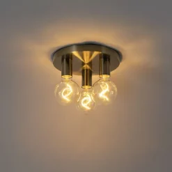 QAZQA Schlafzimmerlampen|Küchenlampen*Moderne Deckenleuchte Bronze rund - Facil