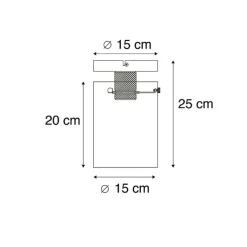 QAZQA Schlafzimmerlampen|Küchenlampen*Moderne Deckenleuchte Bronze mit Glaskuppel
