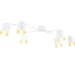 QAZQA Deckenstrahler|Aufbaustrahler*Moderne Deckenleuchte 6-Flammig weiß - Lofty