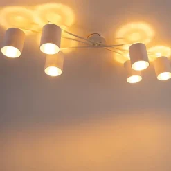 QAZQA Deckenstrahler|Aufbaustrahler*Moderne Deckenleuchte 6-Flammig weiß - Lofty